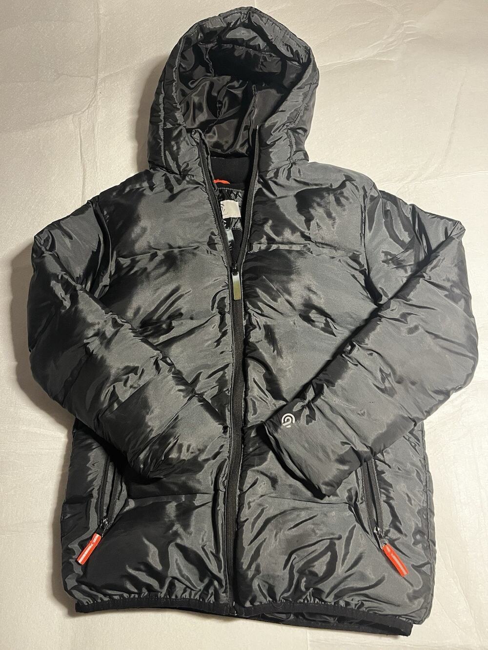C9 Champion Youth XL Puffer Jacket Black Hooded Full Zip Insulated Winter Coat